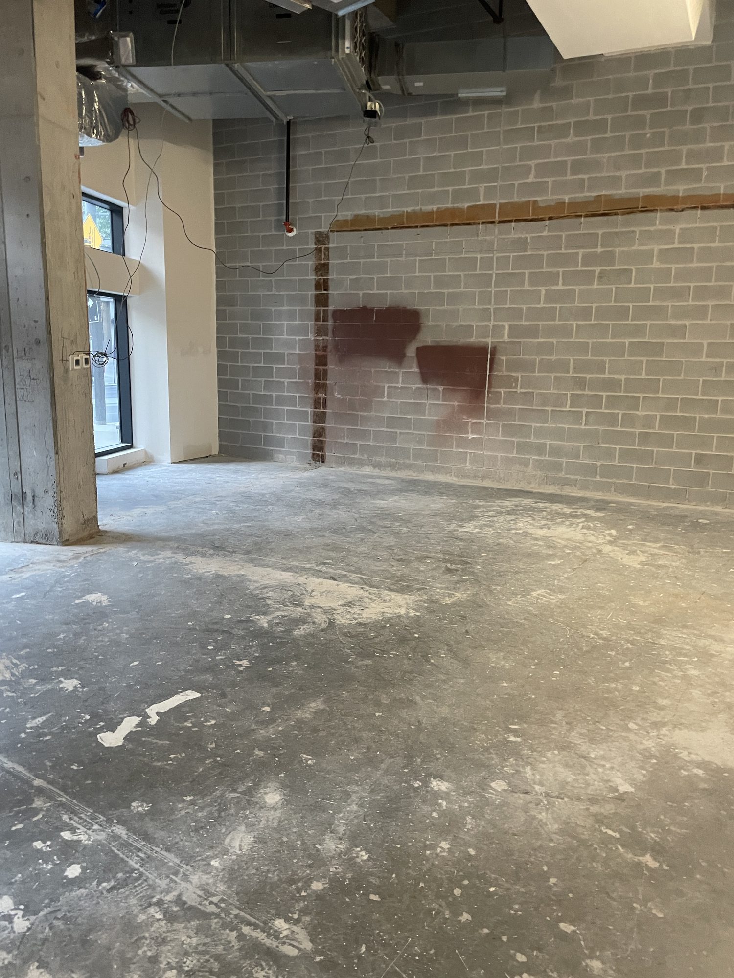 Raw commercial shell before café fit-out, Toronto Canada