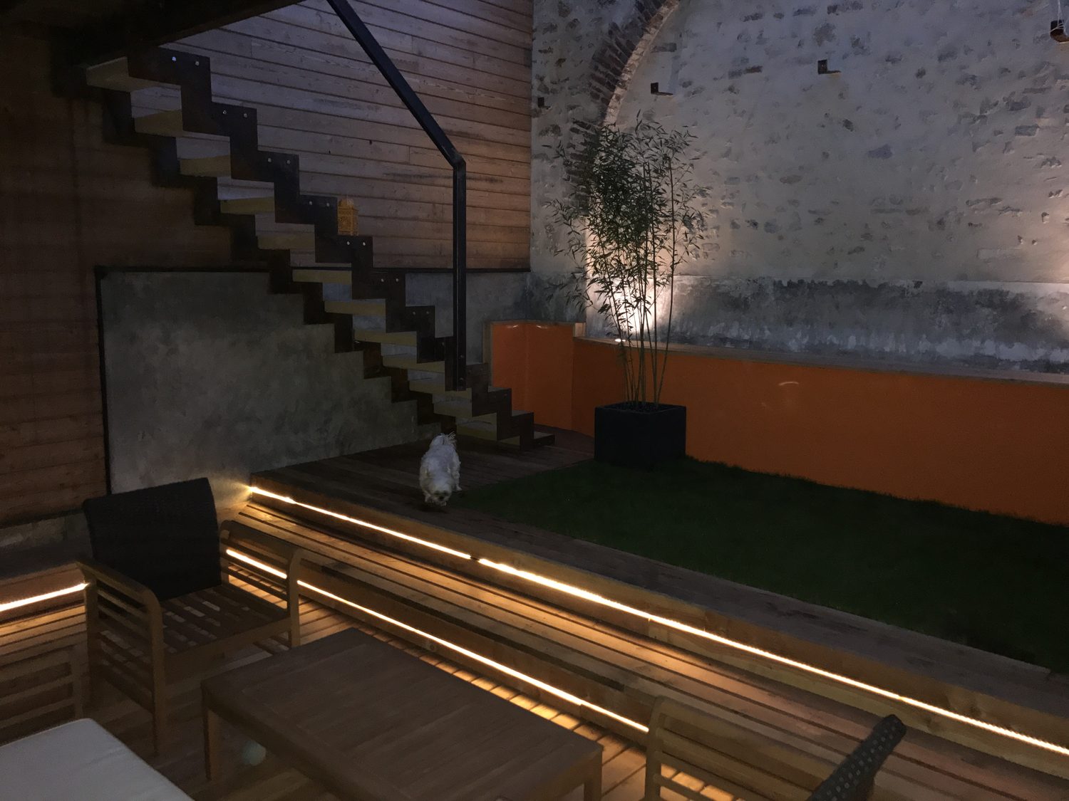 Usable outdoor living area after transformation